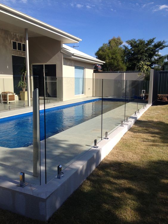 Swimming Pool Fence Frameless Rail Spigot Glass Railing – leola