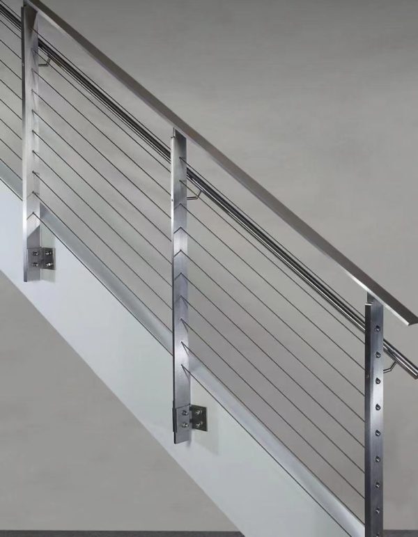 Side Fixation Railing Side Mount Cable Wire Railing With Stainless Steel Post – leola
